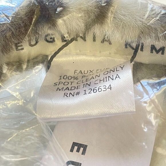 EUGENIA KIM Dora Faux Fur Headband Gray Leopard Womens Fake Fur Hair Band OS - Picture 5 of 10